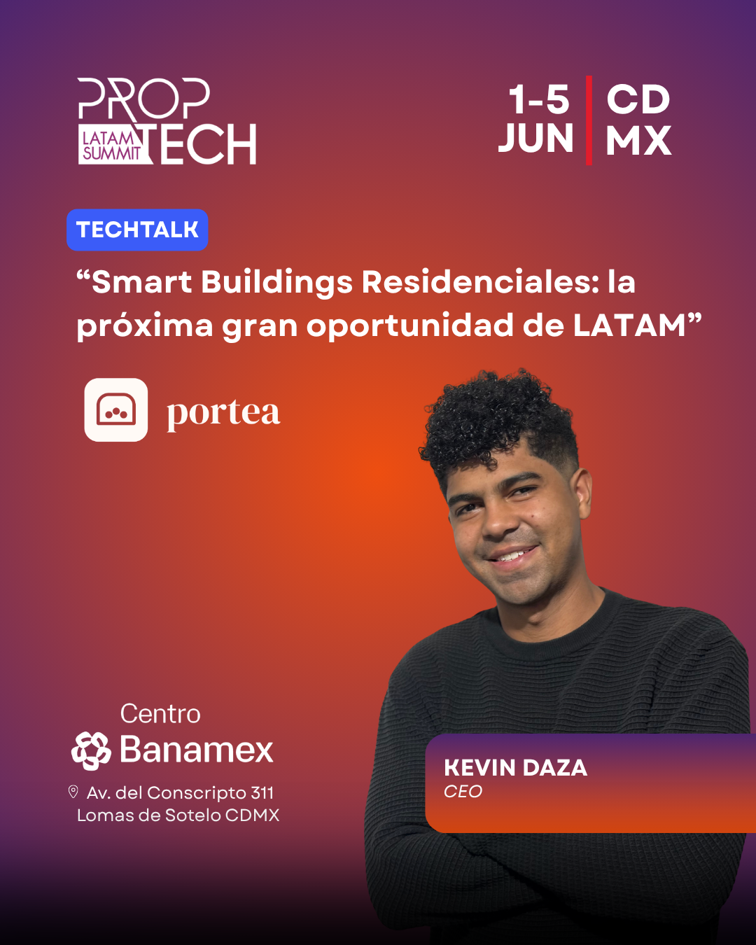 Kevin Daza, CEO de portea, speaker en Proptech Latam Summit 2026